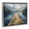 Stupell Industries Wooden Dock Over Lake Floating Frame, design by LSR Creative Studio